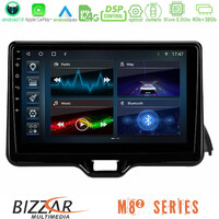 Bizzar m8² Series 8core Android14 4+32gb  Toyota Yaris 2020-&Gt; Navigation Multimedia Tablet 9" με Carplay & Android Auto u-m82-Ty1079