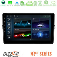 Bizzar m8² Series 8core Android14 4+32gb  Toyota Auris Navigation Multimedia Tablet 10" με Carplay & Android Auto u-m82-Ty472