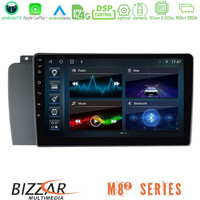 Bizzar m8² Series 8core Android14 4+32gb  Volvo s60 2004-2009 Navigation Multimedia Tablet 9" με Carplay & Android Auto u-m82-Vl1514