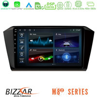 Bizzar m8² Series 8core Android14 4+32gb  vw Passat Navigation Multimedia Tablet 10" με Carplay & Android Auto u-m82-Vw0055