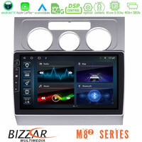 Bizzar m8² Series 8core Android14 4+32gb  vw Touran 2003-2011 Navigation Multimedia Tablet 10" με Carplay & Android Auto u-m82-Vw1000