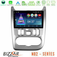 Bizzar nd2 Series 8core Android14 2+32gb  Dacia Duster/sandero/logan Navigation Multimedia Tablet 9" με Carplay & Android Auto u-nd2-Dc0766