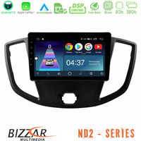 Bizzar nd2 Series 8core Android14 2+32gb  Ford Transit 2014-> Navigation Multimedia Tablet 9" με Carplay & Android Auto u-nd2-Fd1554