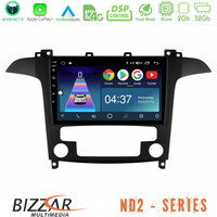 Bizzar nd2 Series 8core Android14 2+32gb  Ford s-max 2006-2012 Navigation Multimedia Tablet 9" με Carplay & Android Auto u-nd2-Fd409