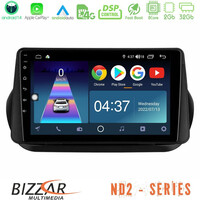 Bizzar nd2 Series 8core Android14 2+32gb  Fiat Fiorino/citroen Nemo/peugeot Bipper Navigation Multimedia Tablet 9" με Carplay & Android Auto u-nd2-Ft1025