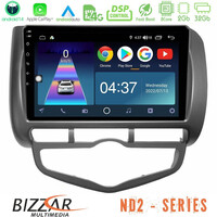 Bizzar nd2 Series 8core Android14 2+32gb  Honda Jazz 2002-2008 (Auto A/c) Navigation Multimedia Tablet 9" με Carplay & Android Auto u-nd2-Hd0893