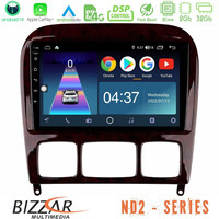 Bizzar nd2 Series 8core Android14 2+32gb  Mercedes s Class 1999-2004 (W220) Navigation Multimedia Tablet 9" με Carplay & Android Auto u-nd2-Mb0765