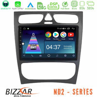 Bizzar nd2 Series 8core Android14 2+32gb  Mercedes c Class (W203) Navigation Multimedia Tablet 9" με Carplay & Android Auto u-nd2-Mb0925