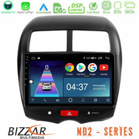 Bizzar nd2 Series 8core Android14 2+32gb  Mitsubishi asx Navigation Multimedia Tablet 10" με Carplay & Android Auto u-nd2-Mt0075
