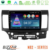 Bizzar nd2 Series 8core Android14 2+32gb  Mitsubishi Lancer 2008 – 2015 Navigation Multimedia Tablet 10" με Carplay & Android Auto u-nd2-Mt232