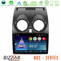Bizzar nd2 Series 8core Android14 2+32gb  Nissan Qashqai j10 Navigation Multimedia Tablet 9" με Carplay & Android Auto u-nd2-Ns0264