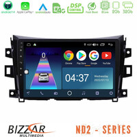 Bizzar nd2 Series 8core Android14 2+32gb  Nissan Navara Np300 Navigation Multimedia Tablet 9" με Carplay & Android Auto u-nd2-Ns0340