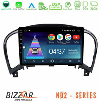 Bizzar nd2 Series 8core Android14 2+32gb  Nissan Juke Navigation Multimedia Tablet 9" με Carplay & Android Auto u-nd2-Ns0755