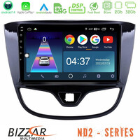 Bizzar nd2 Series 8core Android14 2+32gb  Opel Karl 2017-2019 Navigation Multimedia Tablet 9" με Carplay & Android Auto u-nd2-Op1060