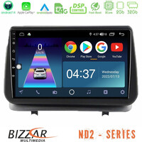 Bizzar nd2 Series 8core Android14 2+32gb  Renault Clio 2005-2012 Navigation Multimedia Tablet 9" με Carplay & Android Auto u-nd2-Rn0003