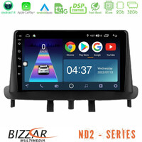 Bizzar nd2 Series 8core Android14 2+32gb  Renault Megane 3 2009-2013 Navigation Multimedia Tablet 9" με Carplay & Android Auto u-nd2-Rn0718