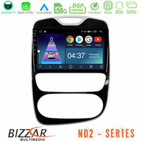 Bizzar nd2 Series 8core Android14 2+32gb  Renault Clio 2016-2019 Navigation Multimedia Tablet 10" με Carplay & Android Auto u-nd2-Rn782