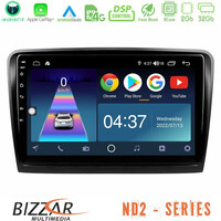 Bizzar nd2 Series 8core Android14 2+32gb  Skoda Superb 2008-2015 Navigation Multimedia Tablet 10" με Carplay & Android Auto u-nd2-Sk0817