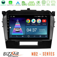 Bizzar nd2 Series 8core Android14 2+32gb  Suzuki Vitara 2015-2021 Navigation Multimedia Tablet 9" με Carplay & Android Auto u-nd2-Sz0162