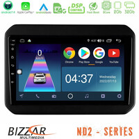Bizzar nd2 Series 8core Android14 2+32gb  Suzuki Ignis Navigation Multimedia Tablet 9" με Carplay & Android Auto u-nd2-Sz580