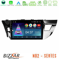 Bizzar nd2 Series 8core Android14 2+32gb  Toyota Corolla 2014-2016 Navigation Multimedia Tablet 9" με Carplay & Android Auto u-nd2-Ty0008