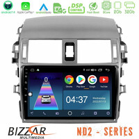 Bizzar nd2 Series 8core Android14 2+32gb  Toyota Corolla 2008-2010 Navigation Multimedia Tablet 9" με Carplay & Android Auto u-nd2-Ty0144