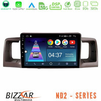 Bizzar nd2 Series 8core Android14 2+32gb  Toyota Corolla 2002-2006 Navigation Multimedia Tablet 9" με Carplay & Android Auto u-nd2-Ty0254