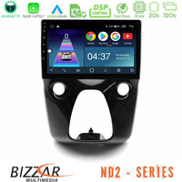 Bizzar nd2 Series 8core Android14 2+32gb  Toyota Aygo | Citroen c1 | Peugeot 108 Navigation Multimedia 10" με Carplay & Android Auto u-nd2-Ty1560