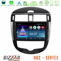 Bizzar nd2 Series 8core Android14 2+32gb  Nissan Pulsar 2015-2018 Navigation Multimedia Tablet 9" με Carplay & Android Auto u-nd2-Ns2244