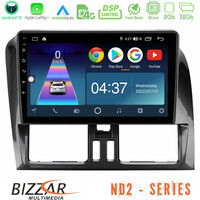 Bizzar nd2 Series 8core Android14 2+32gb  Volvo Xc60 2009-2012 Navigation Multimedia Tablet 9" με Carplay & Android Auto u-nd2-Vl0468