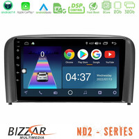 Bizzar nd2 Series 8core Android14 2+32gb  Volvo s80 1998-2006 Navigation Multimedia Tablet 9" με Carplay & Android Auto u-nd2-Vl0971