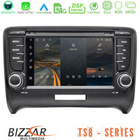 Bizzar Audi tt 2006-2013 8core Android14 4+64gb Navigation Multimedia Tablet 7" με Carplay & Android Auto (Oem Style) u-ts8-Au25
