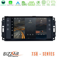 Bizzar Jeep 8core Android14 4+64gb Navigation Multimedia Deckless 7" με Carplay/androidauto (Oem Style) u-ts8-Jp20