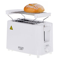 ADLER TOASTER 2 SLICE 900W WHITE