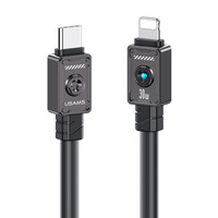 USAMS καλώδιο Lightning σε USB-C US-SJ685, 30W, 480Mbps, 1.2m, μαύρο