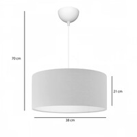 Φωτιστικό οροφής μονόφωτο PWL-1091 pakoworld Ε27 σε κρέμα απόχρωση Φ38x21εκ