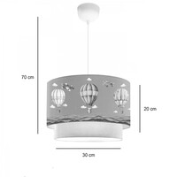 Παιδικό φωτιστικό οροφής Balon pakoworld σε πράσιινο-κρέμα απόχρωση Φ30x20εκ