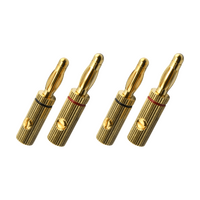 Oehlbach Banana Plugs Pin-B3 μέχρι 4 mm² Χρυσό (Σετ 4 τεμαχία)