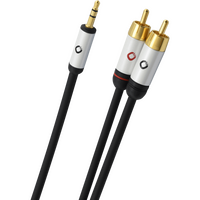Oehlbach i-Connect J Καλώδιο ήχου φορητής συσκευής 3.5mm Jack - 2x RCA 1.5m Black (Τεμάχιο)