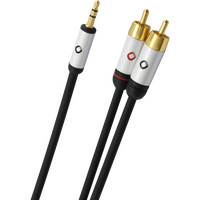 Oehlbach i-Connect J Καλώδιο ήχου φορητής συσκευής  3.5mm Jack  - 2 x RCA  3m Black (Τεμάχιο)