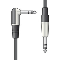 Citronic S6J-90J300 Καλώδιο ήχου 6,3mm TRS Right Angle Jack - 6,3mm TRS Jack 3m (Τεμάχιο)