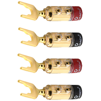 Oehlbach Fusion Lug High end cable lug connector for speakers Gold (4 Τεμάχια)