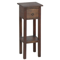 ΕS391,1 CLASSIC Stand - Τραπεζάκι Βοηθητικό H.65cm - 1 Συρτάρι, Ξύλο Sheesham Καρυδί