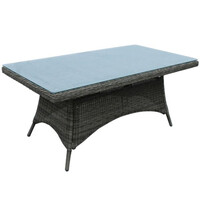 Ε6554 MONTANA Τραπέζι Dining Κήπου-Βεράντας ALU, Φ5mm Round Wicker Grey Brown