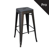 Ε5190,10 RELIX Σκαμπό Bar-Pro, Στοιβαζόμενο, Μέταλλο Βαφή Antique Black