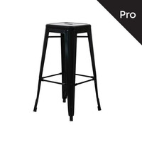 Ε5190,1 RELIX Σκαμπό Bar-Pro, Στοιβαζόμενο, Μέταλλο Βαφή Μαύρο