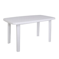 Ε365,8 SORRENTO Τραπέζι Oval Dining Κήπου - Βεράντας, PP Απόχρωση Άσπρο