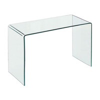 ΕΜ736 GLASSER Κονσόλα - Γραφείο Διάφανο Γυαλί 12mm