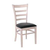 Ε7052 NATURALE Καρέκλα White Wash, Pu Μαύρο