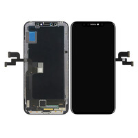 TW INCELL LCD ILCD-015 για iPhone Χ, camera-sensor ring, earmesh, μαύρη
